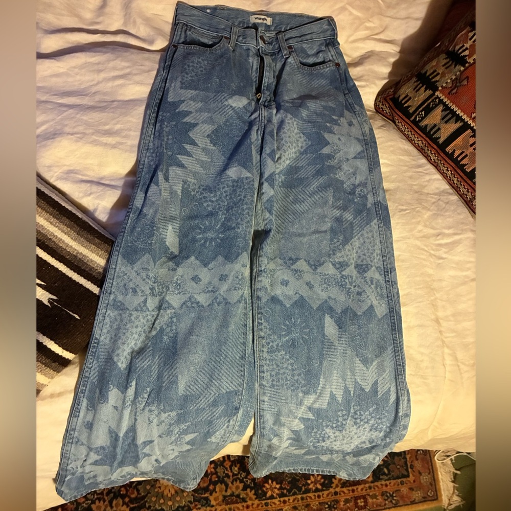 Wrangler Worldwide 661 Wide Leg Patchwork Jeans - Picture 4 of 5